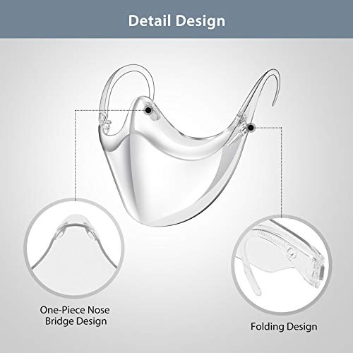 2pcs Transparent Face_Shield, Lightweight Anti-Fog Safety Durable ...