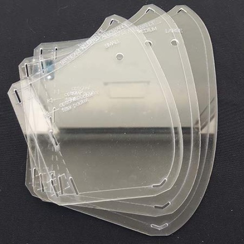 Face mask Plastic Sewing Template Fitted Pattern Filter Pocket Sma...
