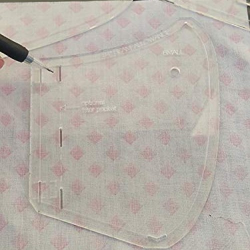 Face mask Plastic Sewing Template Fitted Pattern Filter Pocket Sma...