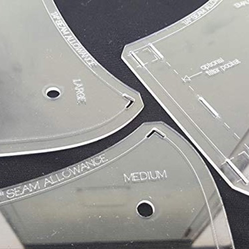 Face mask Plastic Sewing Template Fitted Pattern Filter Pocket Sma...