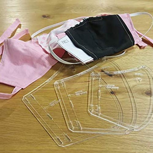 Face mask Plastic Sewing Template Fitted Pattern Filter Pocket Sma...