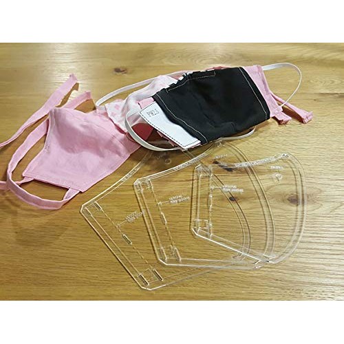 Face mask Plastic Sewing Template Fitted Pattern Filter Pocket Sma...