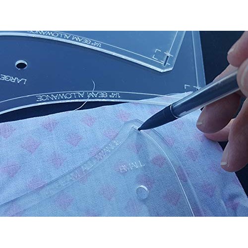 Face mask Plastic Sewing Template Fitted Pattern Filter Pocket Sma...