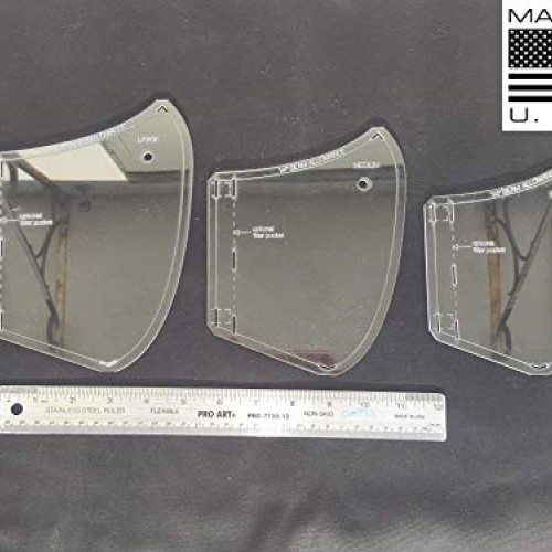 Face mask Plastic Sewing Template Fitted Pattern Filter Pocket Sma...