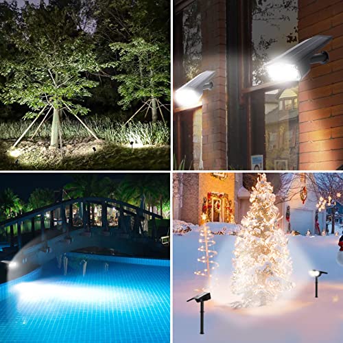 Solar Motion Sensor Outdoor Lights 4 Pack, Bright Led Solar Spot L...