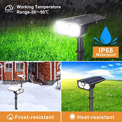 Solar Motion Sensor Outdoor Lights 4 Pack, Bright Led Solar Spot L...