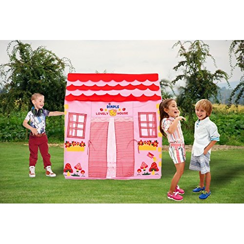 Dimple Childrens Kitty Themed Pink Girl Soft Sided Play House