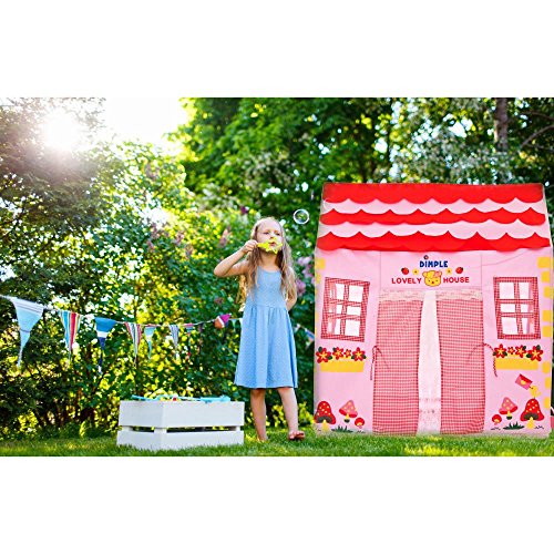 Dimple Childrens Kitty Themed Pink Girl Soft Sided Play House