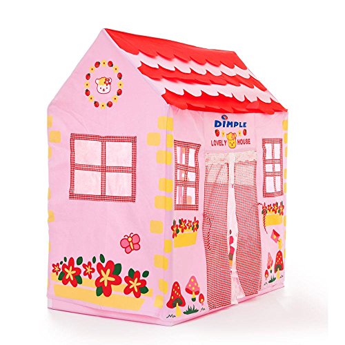 Dimple Childrens Kitty Themed Pink Girl Soft Sided Play House