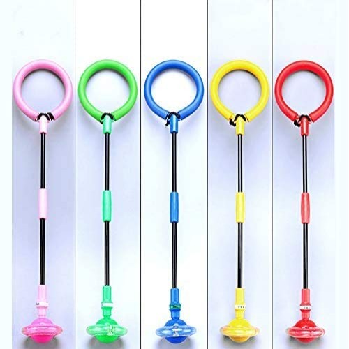 Foldable Flashing Jumping Ring,Childrens Ankle Skip Ball Color Fl...