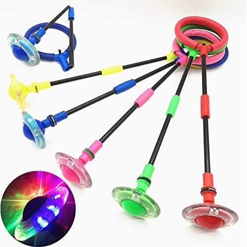 Foldable Flashing Jumping Ring,Childrens Ankle Skip Ball Color Fl...