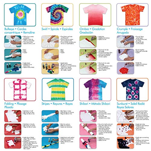 Tie Dyes DIY Kit, 5/6/8/10/24 Colors Tie Dye Shirt Fabric Dye for ...