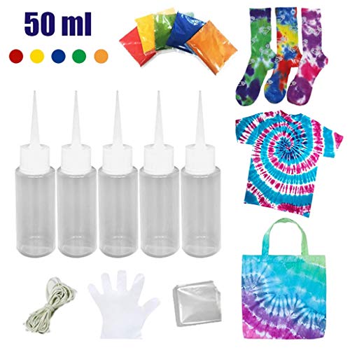 Tie Dyes DIY Kit, 5/6/8/10/24 Colors Tie Dye Shirt Fabric Dye for ...
