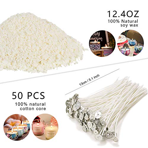 Candle Making Kit Supplies, Soy Wax DIY Candle Craft Tools Includi...