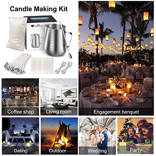 Candle Making Kit Supplies, Soy Wax DIY Candle Craft Tools Includi...