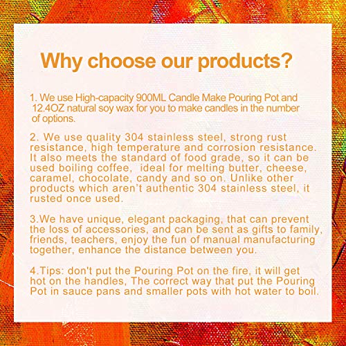 Candle Making Kit Supplies, Soy Wax DIY Candle Craft Tools Includi...