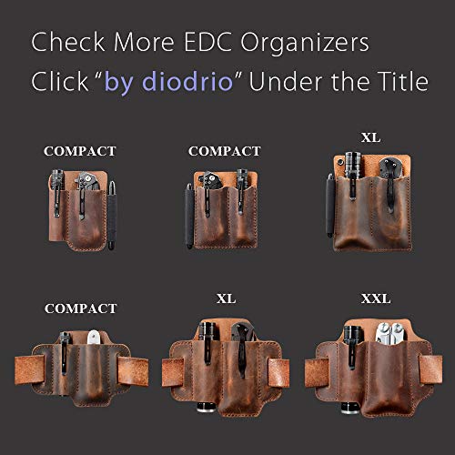 XXL EDC Leather Knife Sheath Organizer Belt Loop, Fit Most Leather...