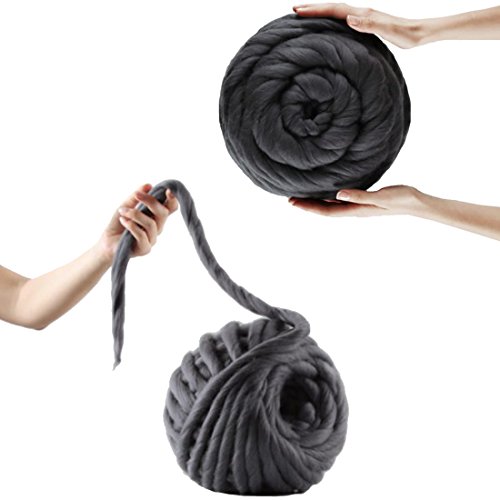 Giant Wool Yarn Chunky Arm Knitting Super Soft Wool Yarn Bulky Woo...