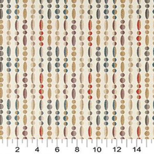 A0020C Red Blue Gold and Grey Geometric Striped Contemporary Uphol...