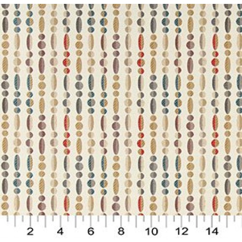 A0020C Red Blue Gold and Grey Geometric Striped Contemporary Uphol...