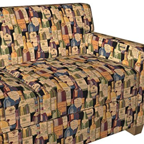 A009 French and Italian Wine Bottles Themed Tapestry Upholstery Fa...