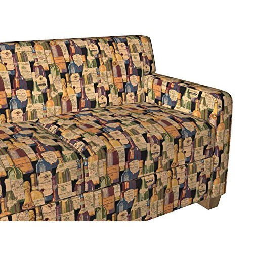 A009 French and Italian Wine Bottles Themed Tapestry Upholstery Fa...