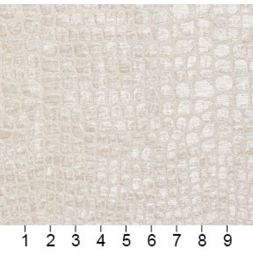 A0151E Off White Textured Alligator Shiny Woven Velvet Contemporar...