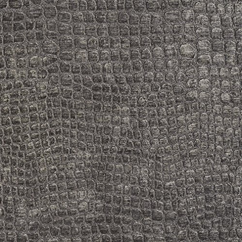 A0151L Dark Grey Textured Alligator Shiny Woven Velvet Upholstery ...
