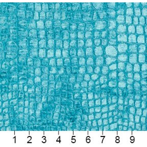 A0151M Aqua Turquoise Textured Alligator Shiny Woven Velvet Uphols...