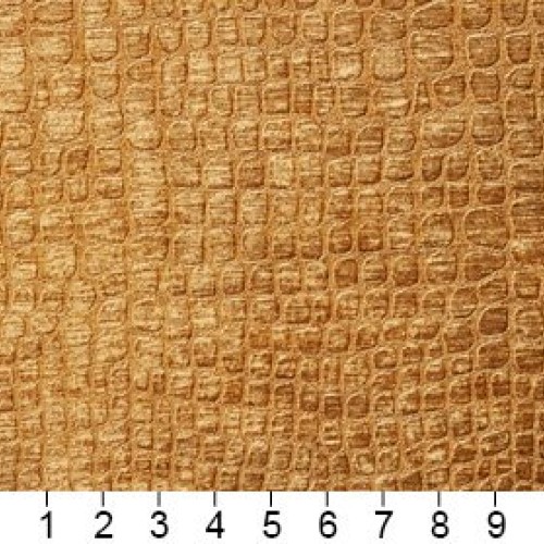 A0151N Copper Brown Textured Alligator Shiny Woven Velvet Upholste...