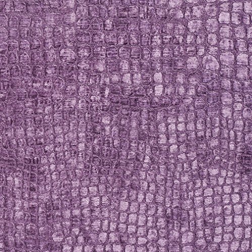A0151O Purple Textured Alligator Shiny Woven Velvet Contemporary U...