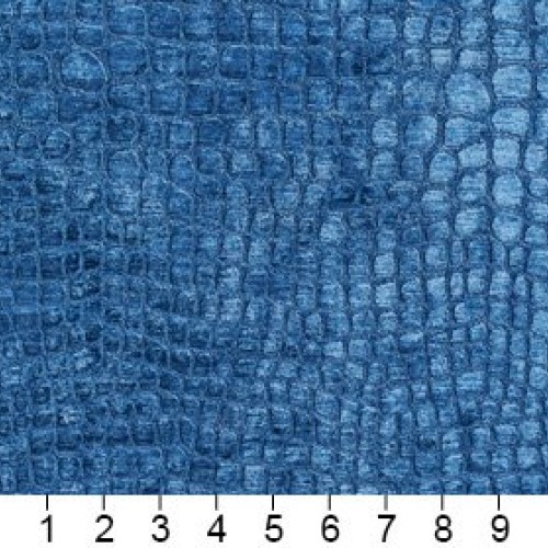 A0151S Blue Textured Alligator Shiny Woven Velvet Contemporary Uph...
