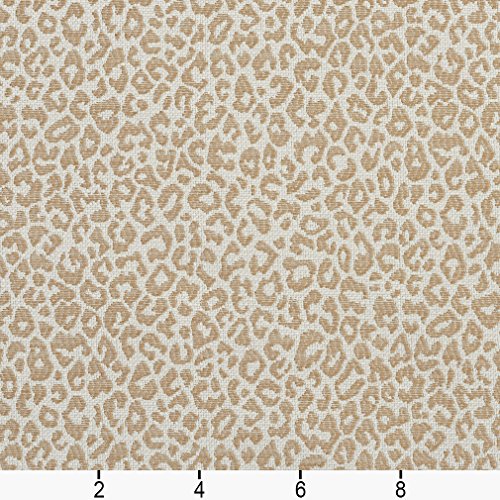A592 Beige Leopard Woven Textured Upholstery Fabric by The Yard