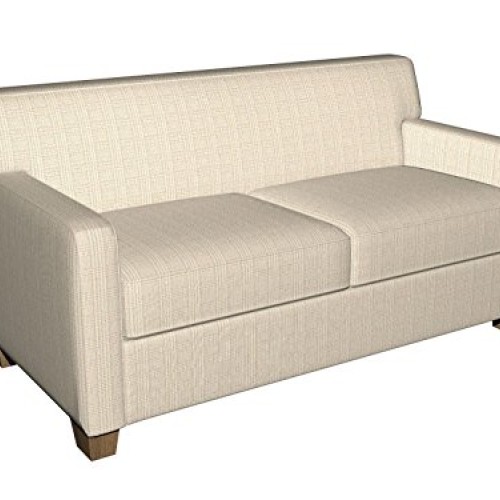 A942 Beige Houndstooth Woven Jacquard Upholstery Fabric by The Yard