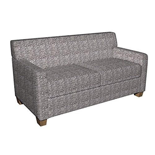 B0870E Black and Silver Woven Zebra Look Chenille Upholstery Fabri...