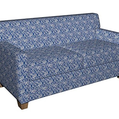B600 Navy Blue Contemporary Floral Jacquard Woven Upholstery Fabri...