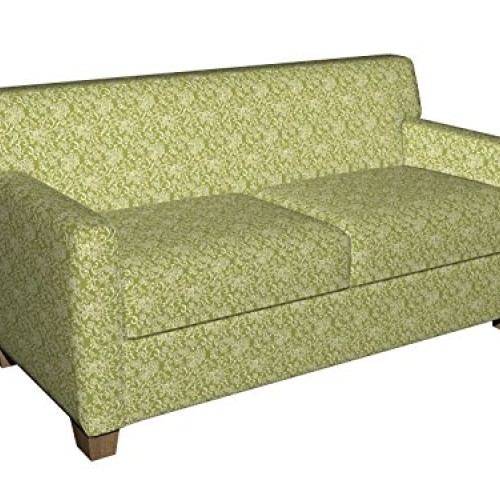 B604 Light Green Contemporary Floral Jacquard Woven Upholstery Fab...
