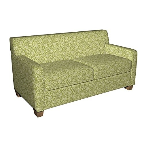 B604 Light Green Contemporary Floral Jacquard Woven Upholstery Fab...