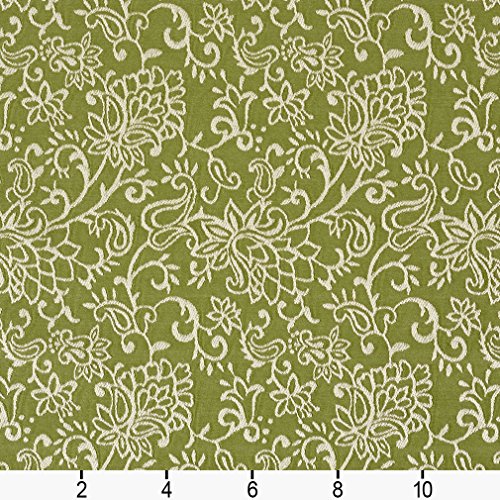 B604 Light Green Contemporary Floral Jacquard Woven Upholstery Fab...