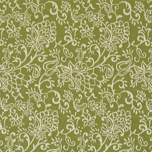 B604 Light Green Contemporary Floral Jacquard Woven Upholstery Fab...