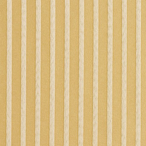 B617 Gold Striped Jacquard Woven Upholstery Fabric by The Yard