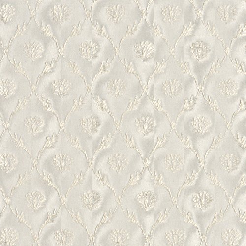 B638 Off White Floral Trellis Jacquard Woven Upholstery Fabric by ...
