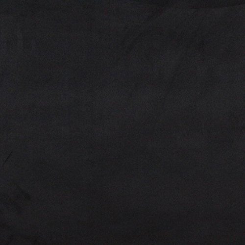 C053 Black Solid Microsuede Microfiber Suede Ultra Durable Upholst...