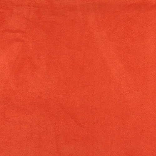 C069 Orange Solid Microsuede Microfiber Contemporary Upholstery Gr...