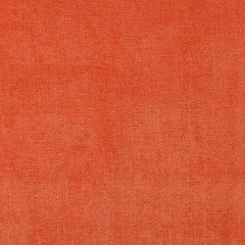 D238 Orange Solid Woven Velvet Contemporary Upholstery Fabric by T...
