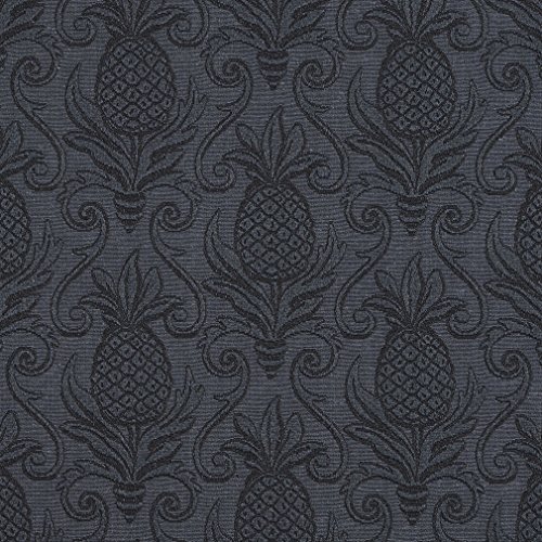 E521 Blue Pineapple Jacquard Woven Upholstery Grade Fabric by The ...