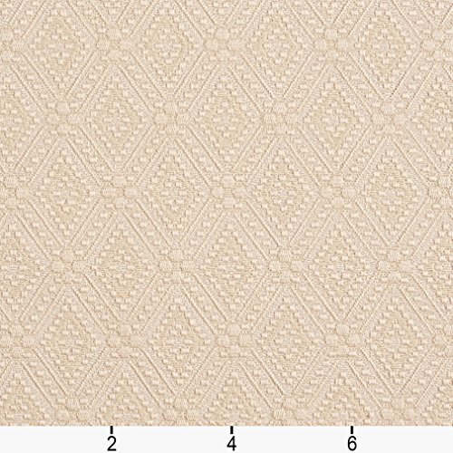 E571 Off White Diamond Jacquard Woven Contemporary Upholstery Grad...