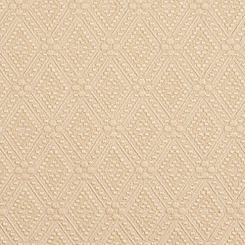 E571 Off White Diamond Jacquard Woven Contemporary Upholstery Grad...