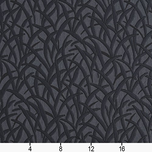 E583 Blue Grassy Meadow Jacquard Woven Contemporary Upholstery Gra...