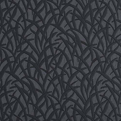 E583 Blue Grassy Meadow Jacquard Woven Contemporary Upholstery Gra...